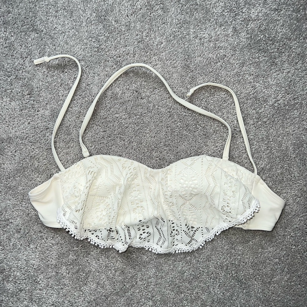 White Lace Bikini Top - Picture 2 of 5